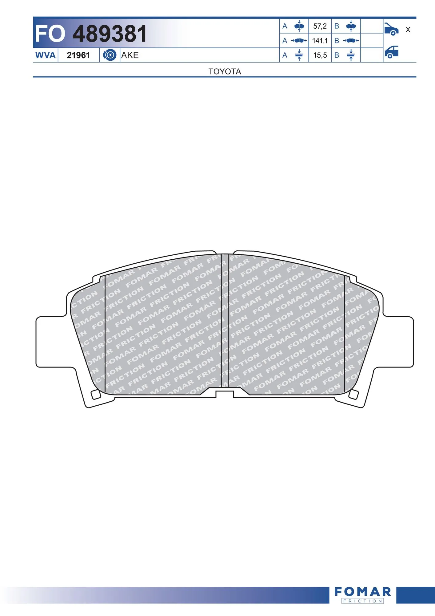 Brake Pad Set, disc brake